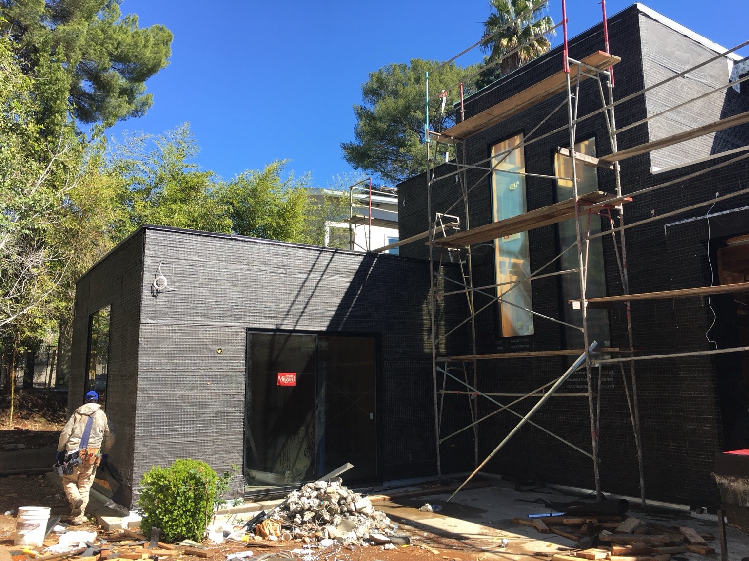Exterior during construction