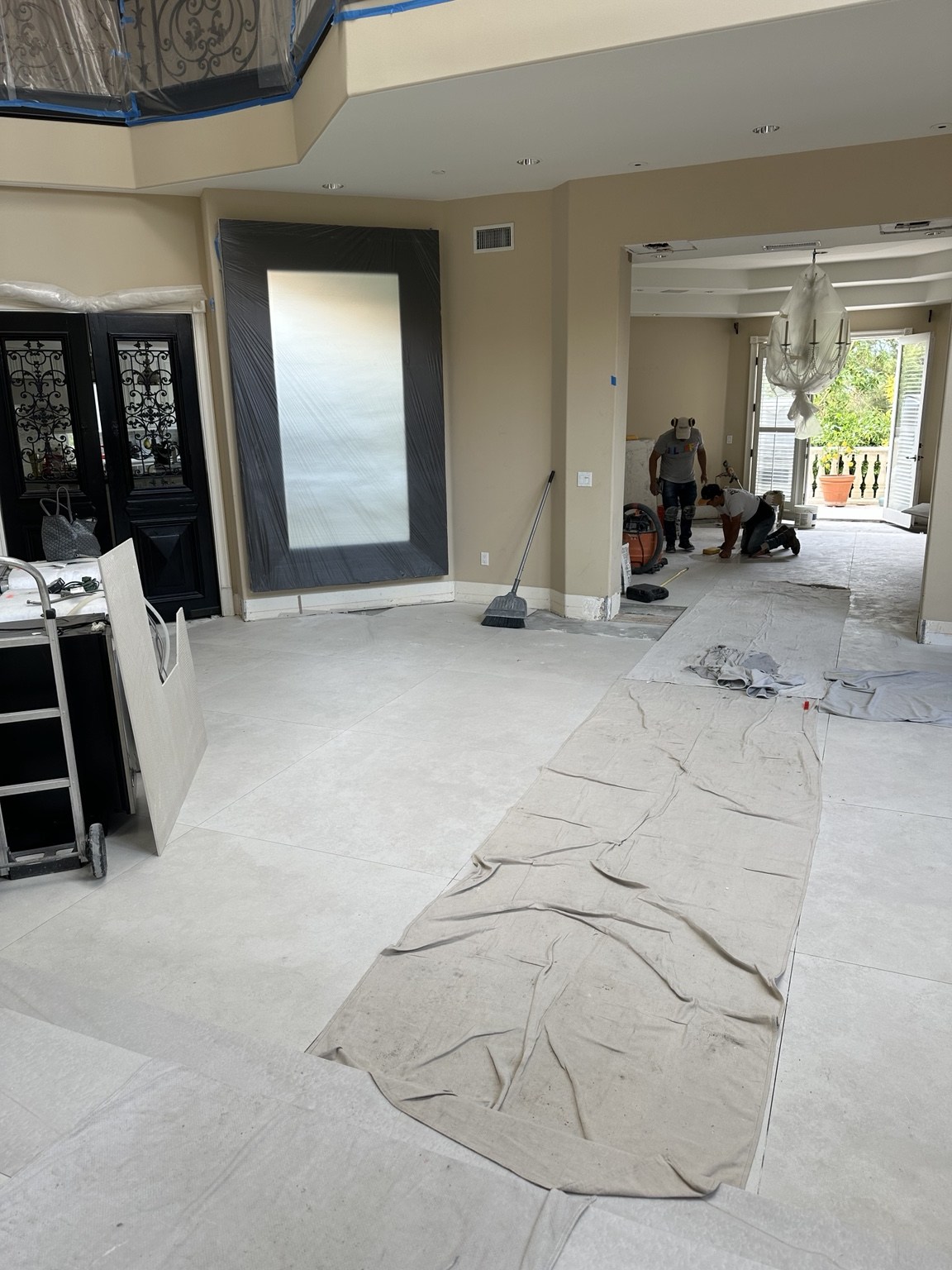 Living area during construction